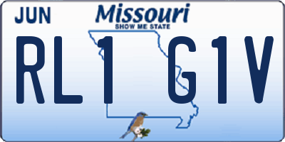 MO license plate RL1G1V