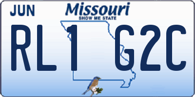 MO license plate RL1G2C