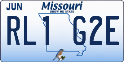MO license plate RL1G2E