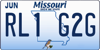 MO license plate RL1G2G