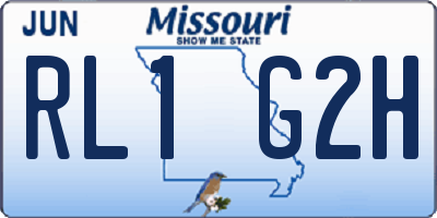 MO license plate RL1G2H