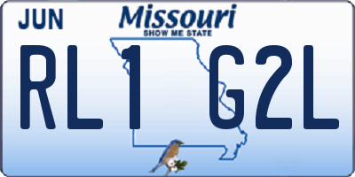 MO license plate RL1G2L