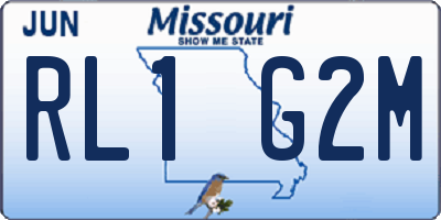 MO license plate RL1G2M
