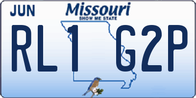 MO license plate RL1G2P