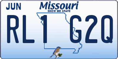 MO license plate RL1G2Q