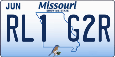 MO license plate RL1G2R