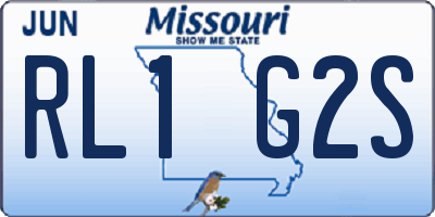 MO license plate RL1G2S