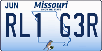 MO license plate RL1G3R
