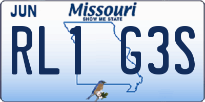 MO license plate RL1G3S