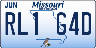 MO license plate RL1G4D