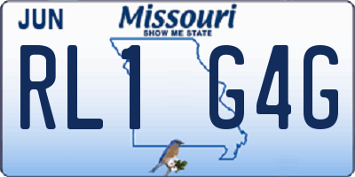 MO license plate RL1G4G