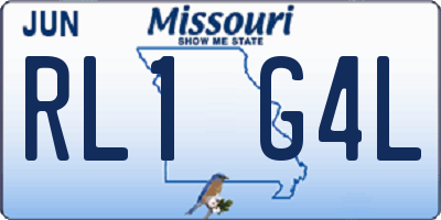 MO license plate RL1G4L