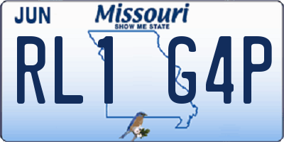 MO license plate RL1G4P