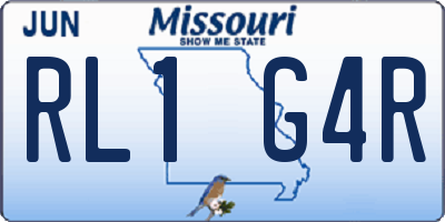 MO license plate RL1G4R