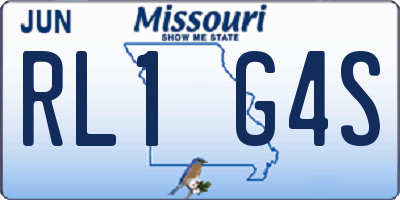 MO license plate RL1G4S
