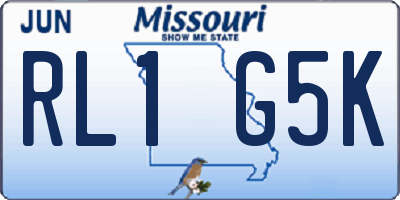 MO license plate RL1G5K