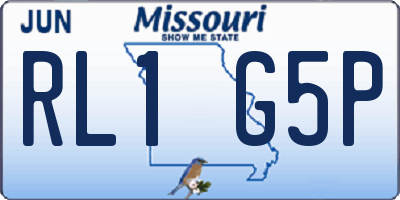MO license plate RL1G5P