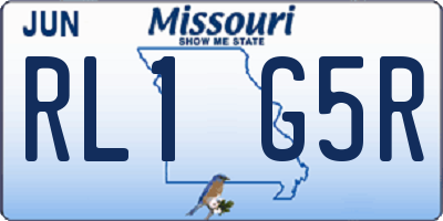 MO license plate RL1G5R