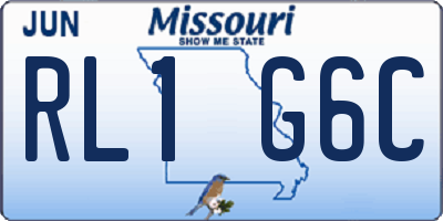 MO license plate RL1G6C