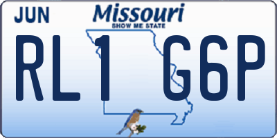 MO license plate RL1G6P