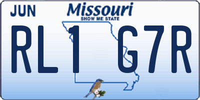 MO license plate RL1G7R