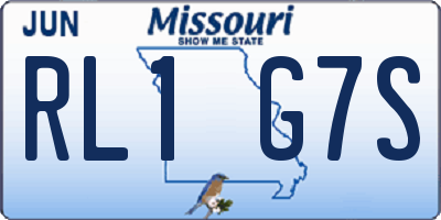 MO license plate RL1G7S