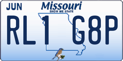 MO license plate RL1G8P