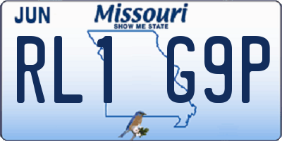 MO license plate RL1G9P