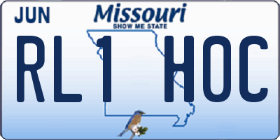 MO license plate RL1H0C