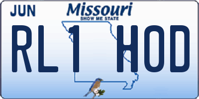 MO license plate RL1H0D