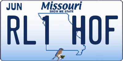 MO license plate RL1H0F