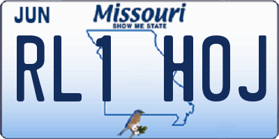 MO license plate RL1H0J