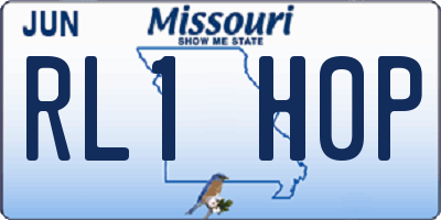 MO license plate RL1H0P