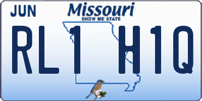 MO license plate RL1H1Q