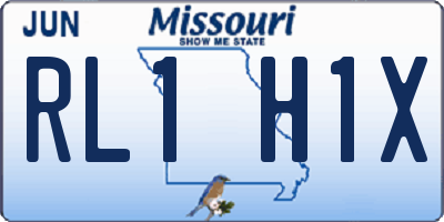 MO license plate RL1H1X