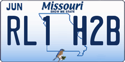 MO license plate RL1H2B