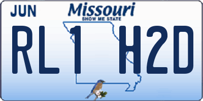 MO license plate RL1H2D