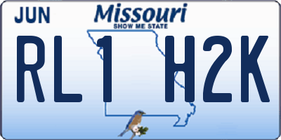 MO license plate RL1H2K