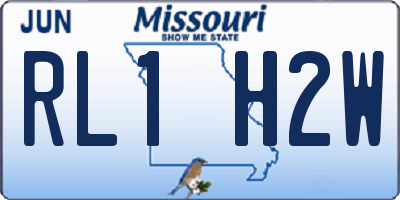 MO license plate RL1H2W
