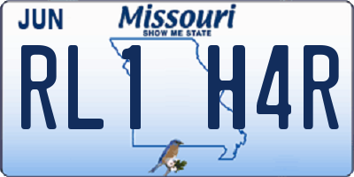 MO license plate RL1H4R
