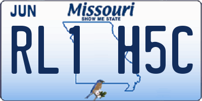 MO license plate RL1H5C