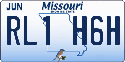 MO license plate RL1H6H