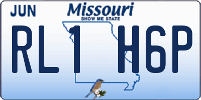 MO license plate RL1H6P
