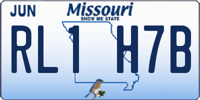 MO license plate RL1H7B