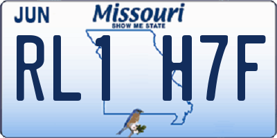 MO license plate RL1H7F