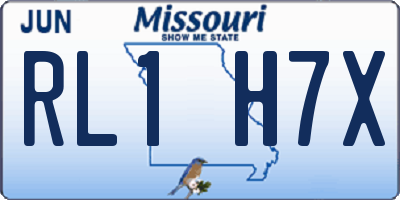MO license plate RL1H7X