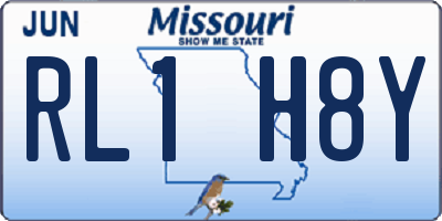 MO license plate RL1H8Y