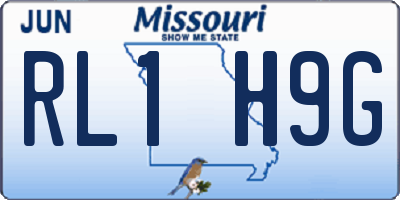 MO license plate RL1H9G