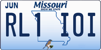 MO license plate RL1I0I