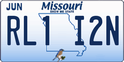 MO license plate RL1I2N